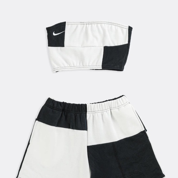 frankie collective Pants - Rework Nike Patchwork Sweatshorts Set